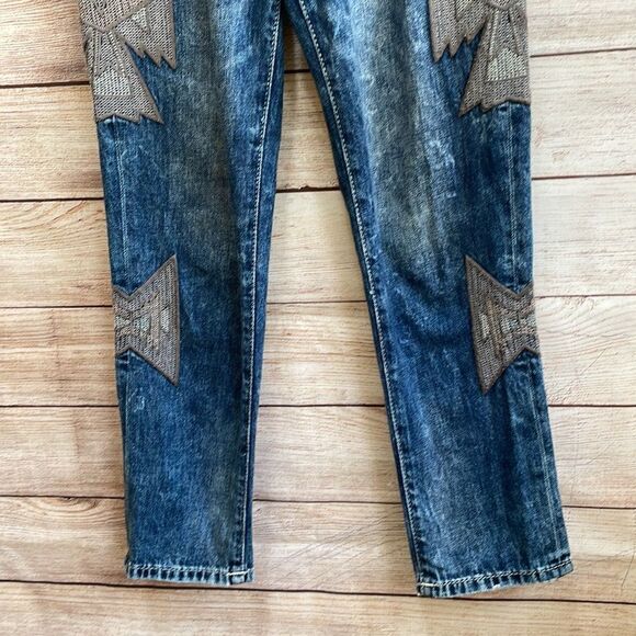 MISS ME AZTEC EMBROIDERED ANKLE JEANS - Picture 3 of 14